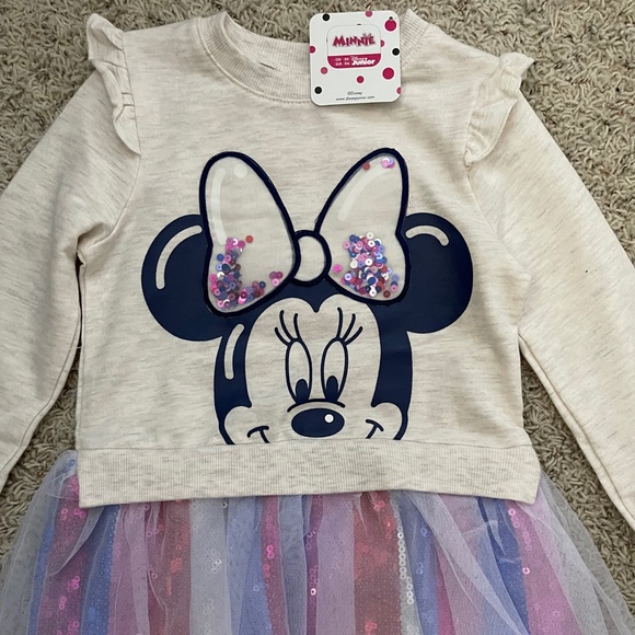 Minnie Mouse Pink Tutu Sweater Dress NWT - Picture 4 of 4